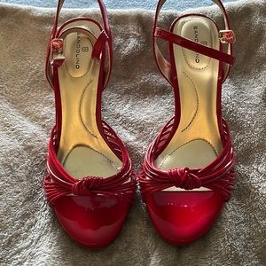 Bandolino Red Strappy Heels